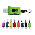 Pocket Size Hand Sanitizer Gel in Colored Neoprene Case